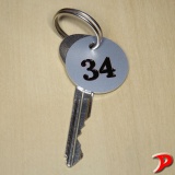 Klíčenka typ T, 30x30 mm, dural, stříbrná