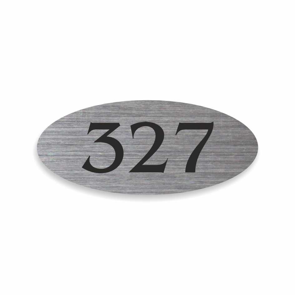 Číslo na dveře typ P – samolepka stříbrná, 70x30mm
