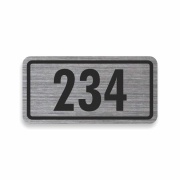 Číslo na dveře typ S – samolepka stříbrná, 50x30mm