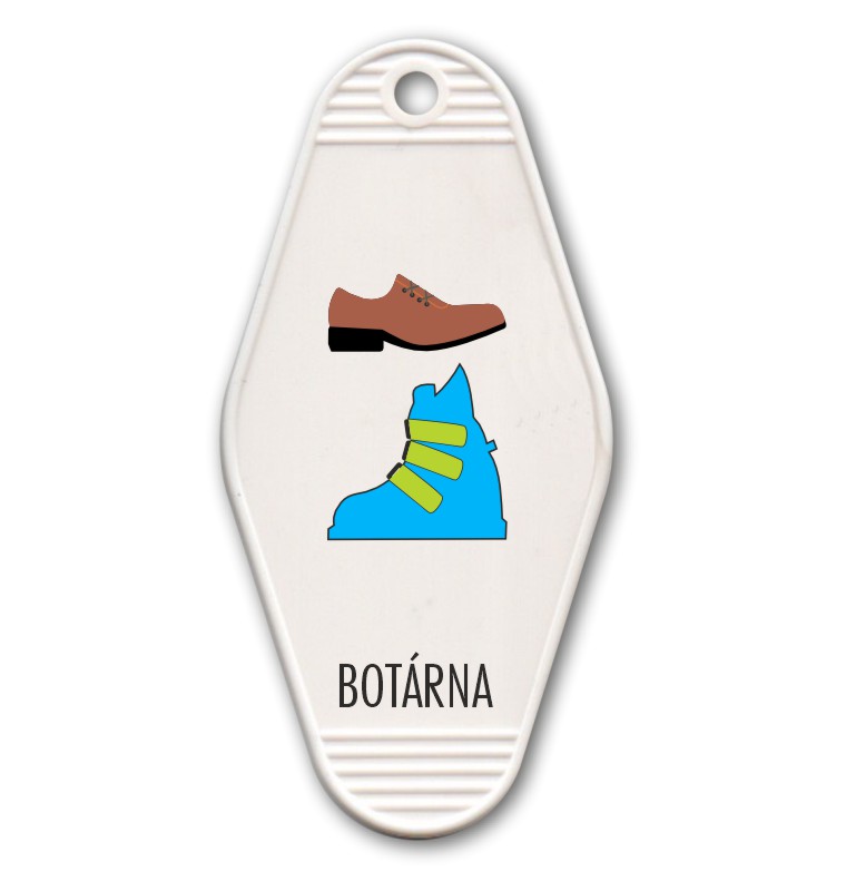 Plastová klíčenka s potiskem – Botárna