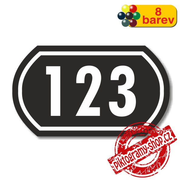 Číslo na dveře, typ 13