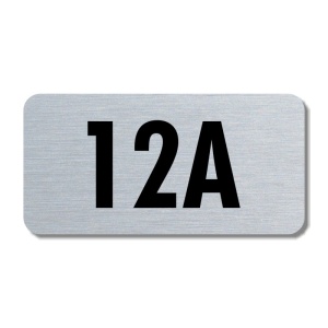 Číslo na dveře, typ 5, 50x25mm, stříbrné
