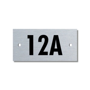 Číslo na dveře, typ 4, 50x25mm, stříbrné