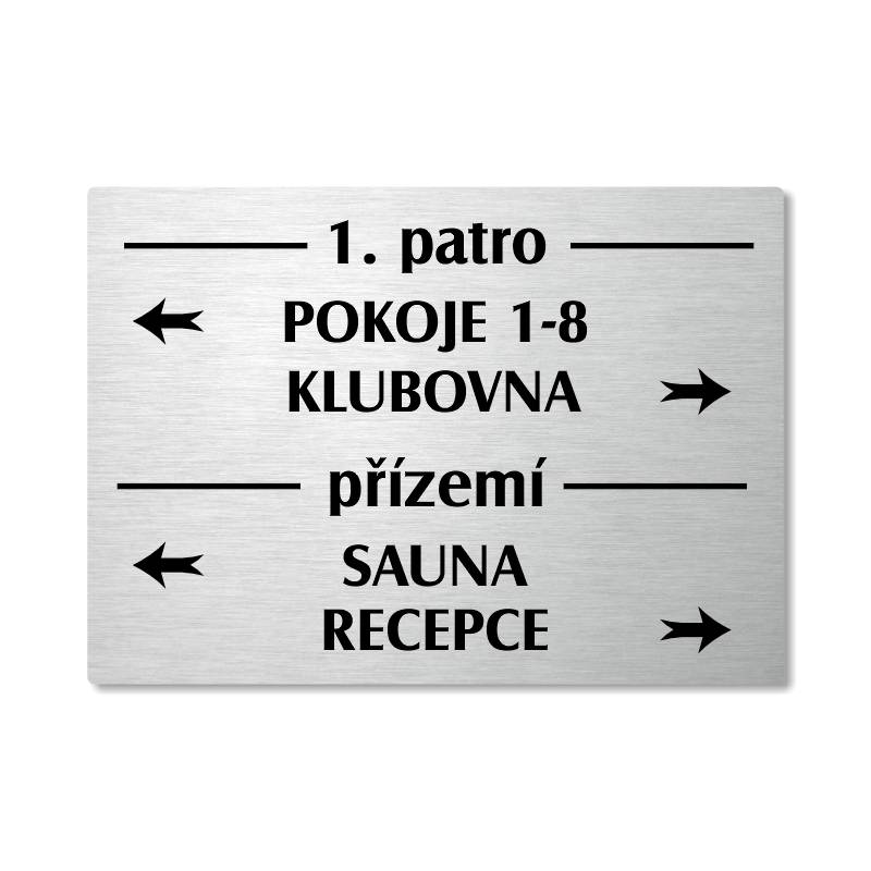 Patrová cedule stříbrná 5, 280x200 mm 