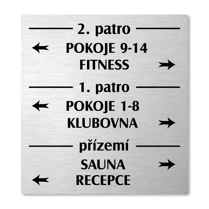 Patrová cedule stříbrná 6, 280x300 mm 