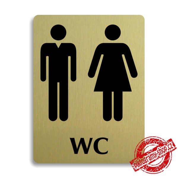 Piktogram WC společné, 100x133mm