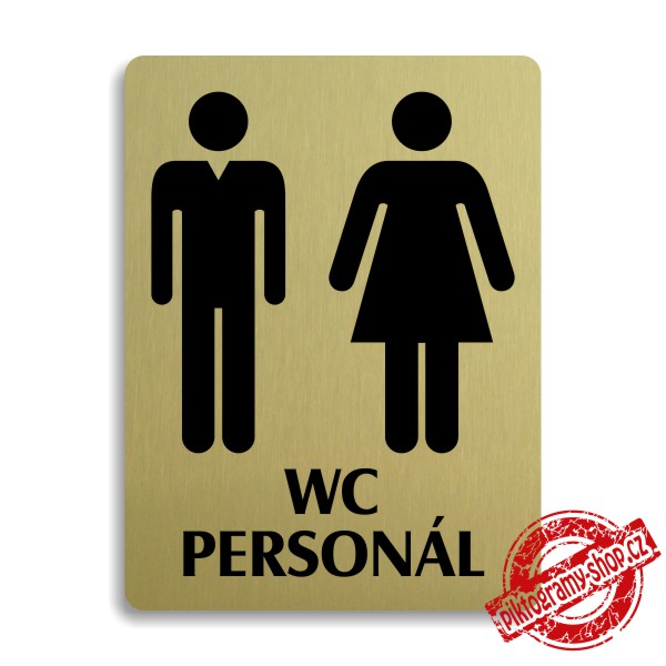 Piktogram WC personál, 100x133mm
