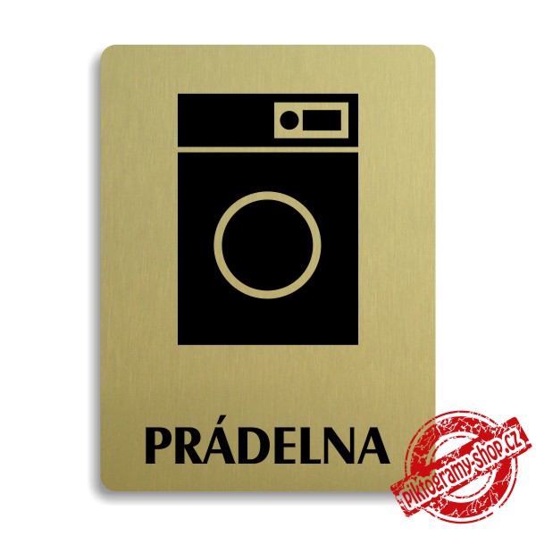 Piktogram Prádelna, stříbrný 100x133mm Oregon