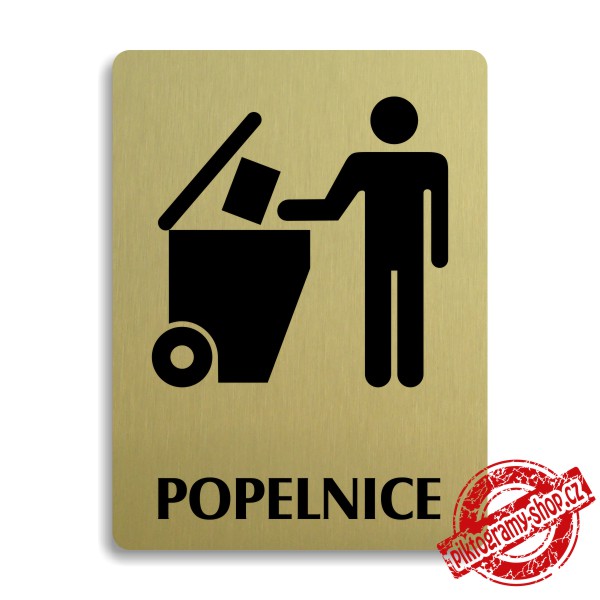 Piktogram Popelnice, 100x133mm