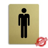 Piktogram WC muži, stříbrný 100x133mm Oregon
