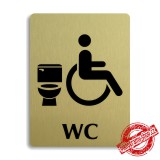 Piktogram WC invalida, zlatý 100x133mm Oregon
