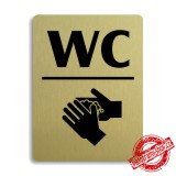 Piktogram WC + umývárna, stříbrný 100x133mm Oregon