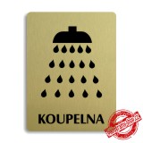 Piktogram Koupelna, zlatý 100x133mm Oregon