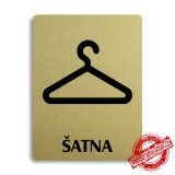 Piktogram Šatna, zlatý 100x133mm Oregon