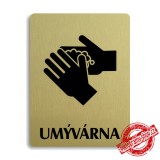 Piktogram Umývárna, zlatý 100x133mm Oregon