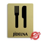 Piktogram Jídelna, stříbrný 100x133mm Oregon