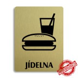 Piktogram Jídelna II, stříbrný 100x133mm Oregon