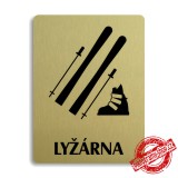 Piktogram Lyžárna, stříbrný 100x133mm Oregon