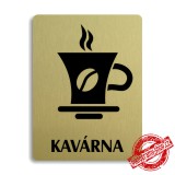 Piktogram Kavárna, zlatý 100x133mm Oregon