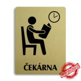 Piktogram Čekárna, zlatý 100x133mm Oregon