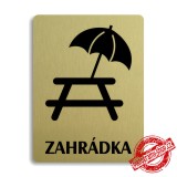 Piktogram Zahrádka, stříbrný 100x133mm Oregon