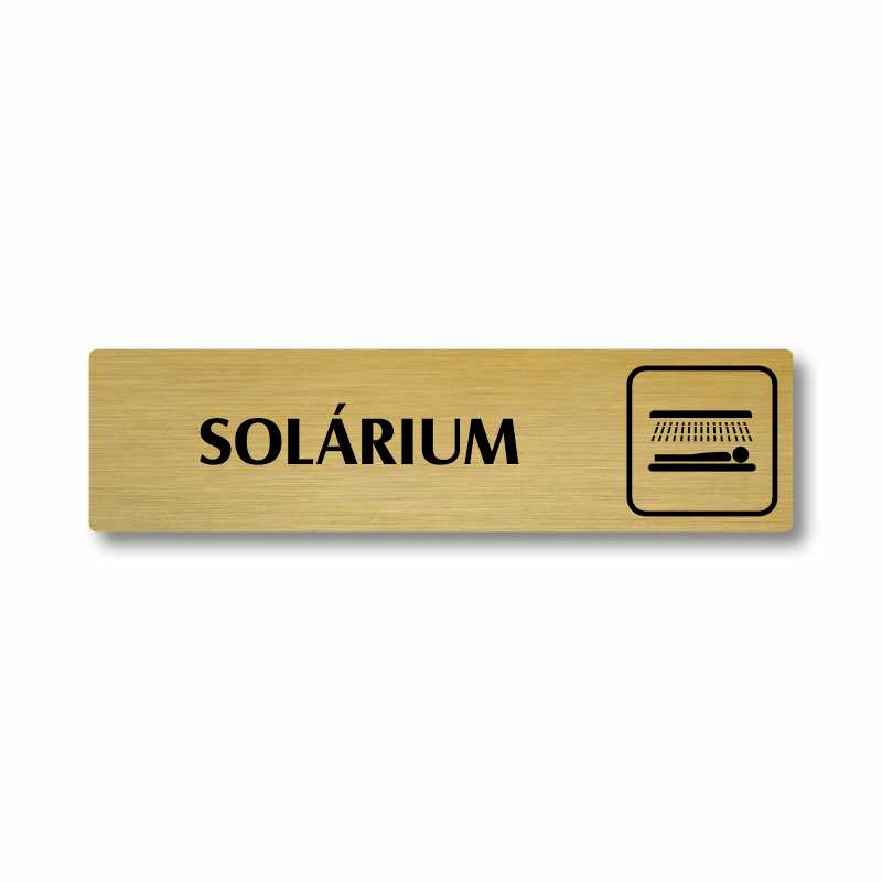 Solárium, stříbrná cedulka, 180x45mm