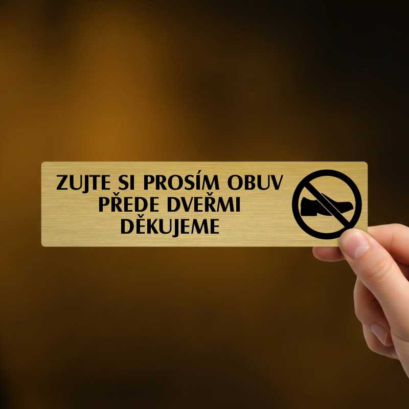 Zujte se, stříbrná cedulka, 180x45mm
