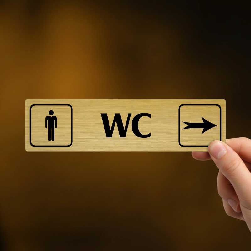 WC muži vpravo, Florida, zlatá