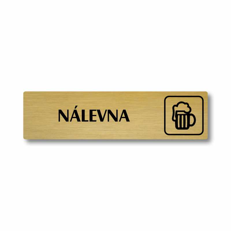 Nálevna, stříbrná cedulka, 180x45mm