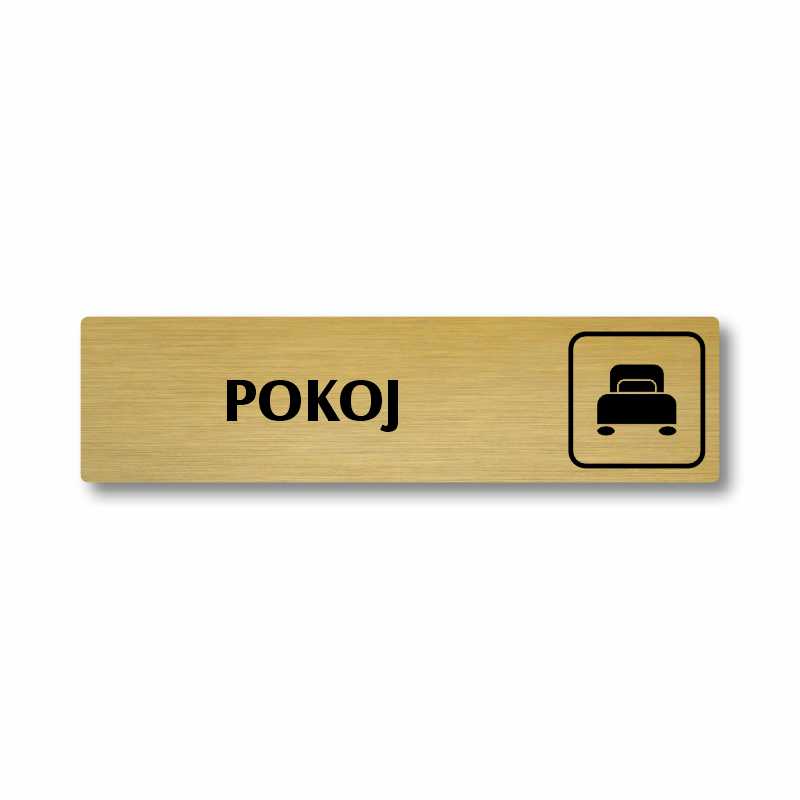 Pokoj, stříbrná cedulka, 180x45mm
