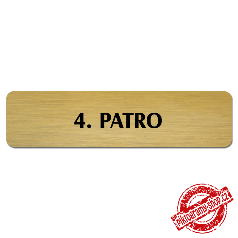 Označení patra, 4. patro, stříbrný