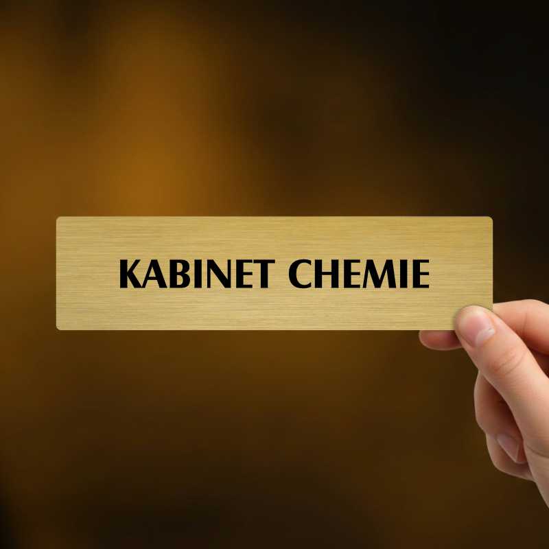 Kabinet chemie, popiska, 180x45mm