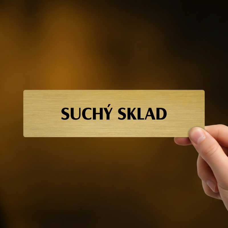 Suchý sklad, popiska, 180x45mm