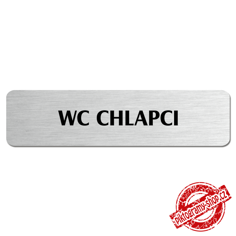 WC chlapci, popiska, 180x45mm