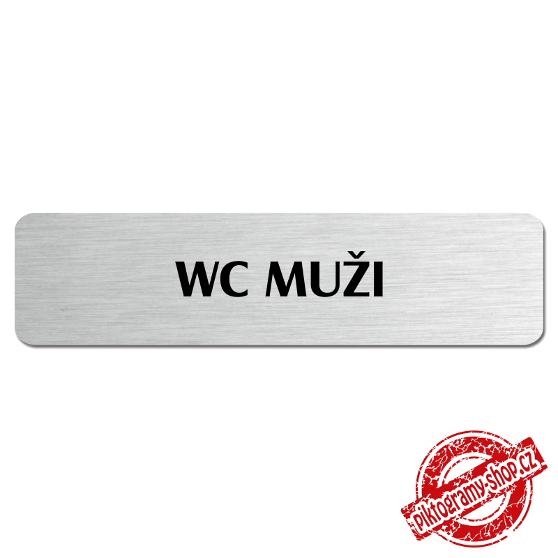 WC muži, popiska, 180x45mm