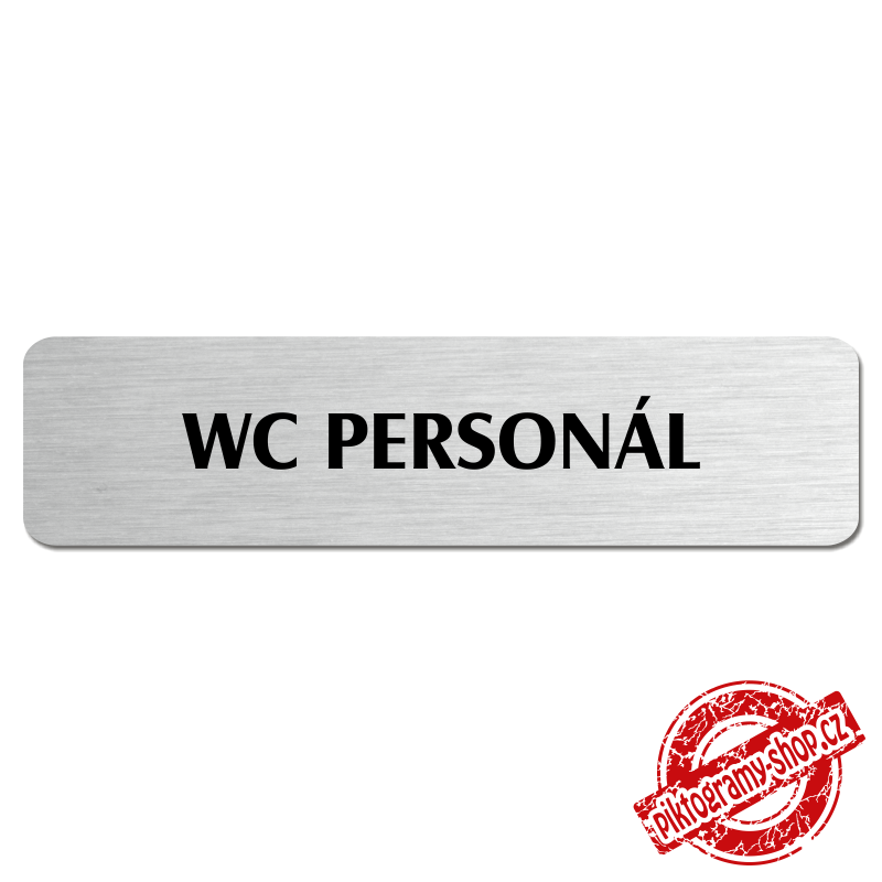 WC personál, popiska, 180x45mm