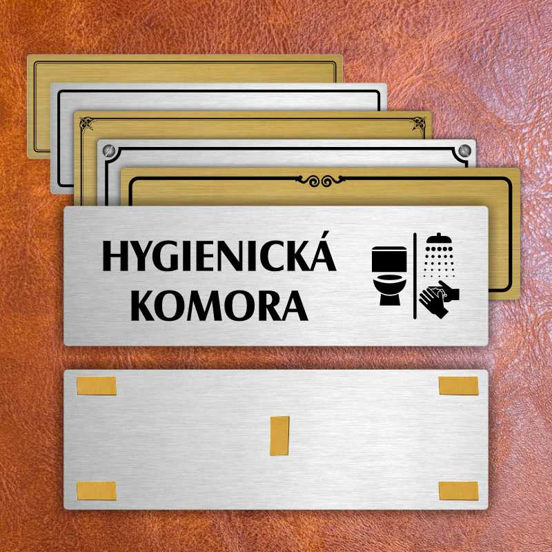 Hygienická komora, 200x66mm, zlatá popiska