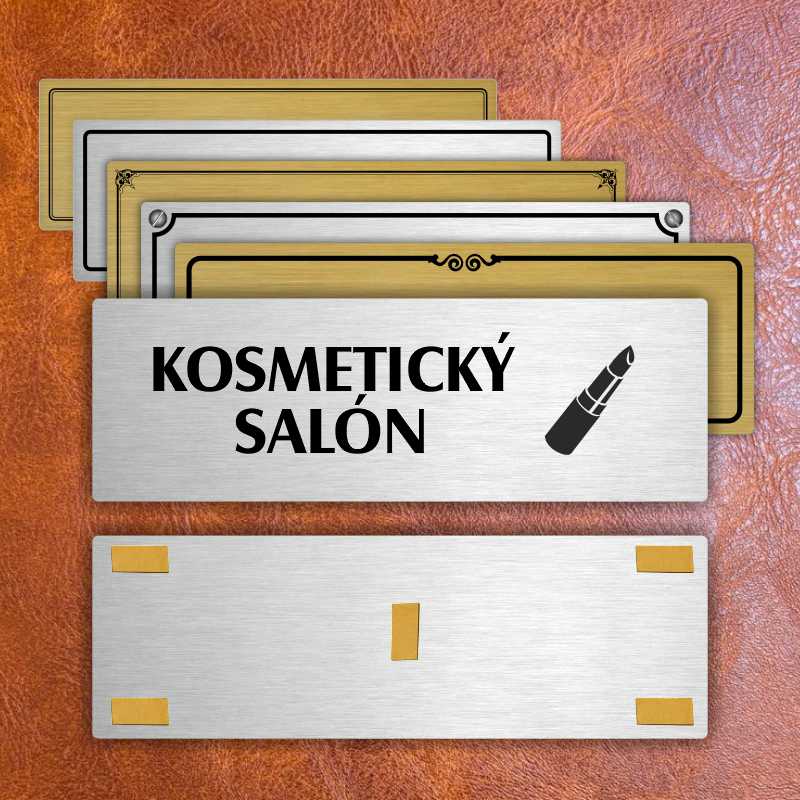 Kosmetický salón, 240x79mm, stříbrná popiska