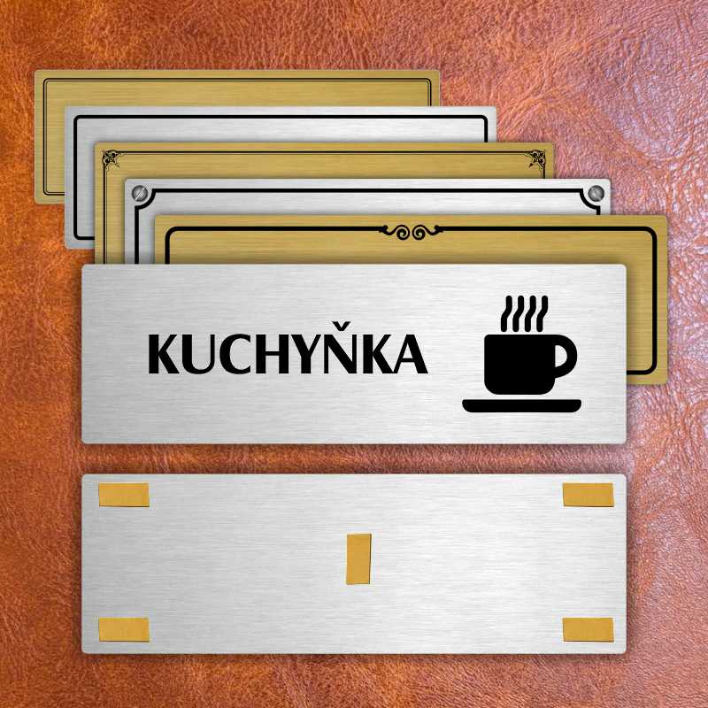 Kuchyňka, 200x66mm, zlatá popiska 