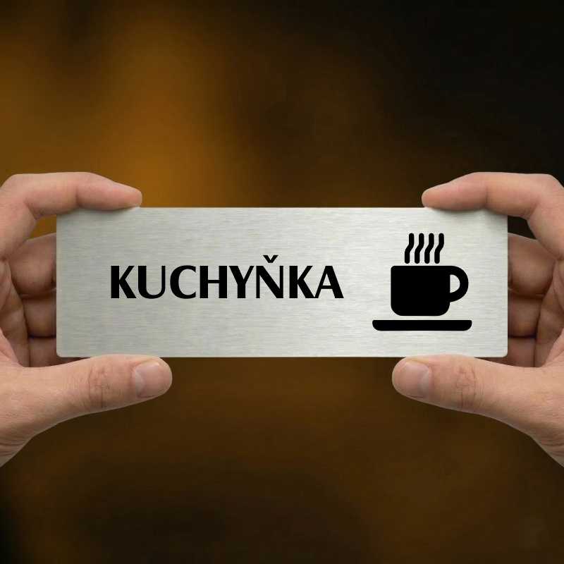 Kuchyňka, 200x66mm, zlatá popiska 