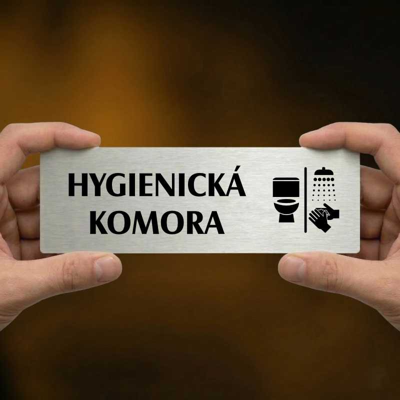 Hygienická komora, 200x66mm, zlatá popiska