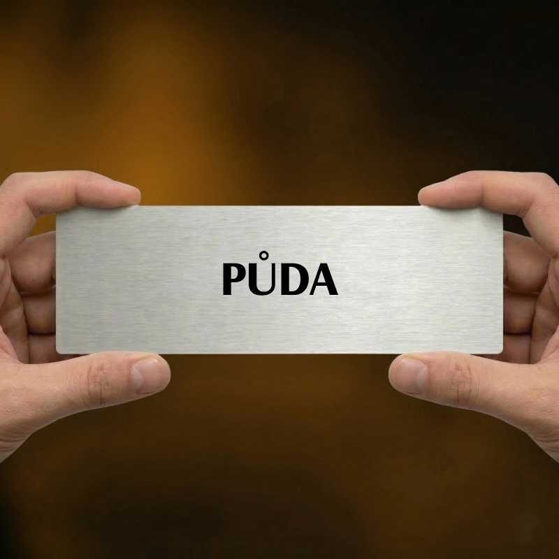 Půda, 240x79mm, stříbrná popiska 