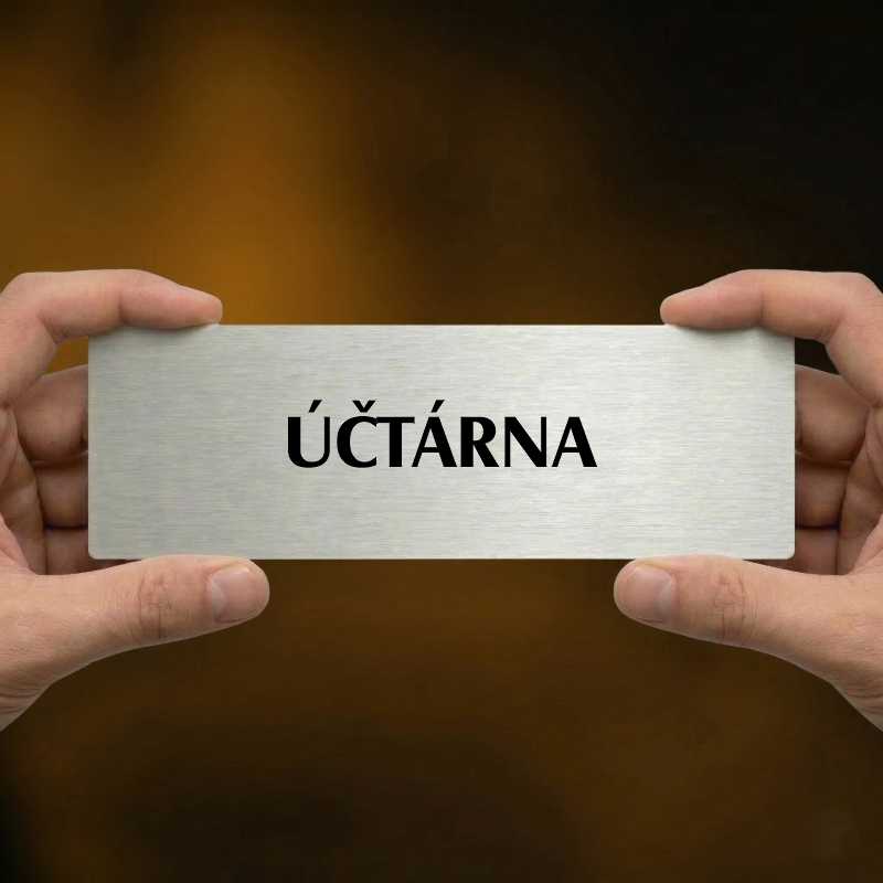 Účtárna, 240x79mm, zlatá popiska s rámečkem
