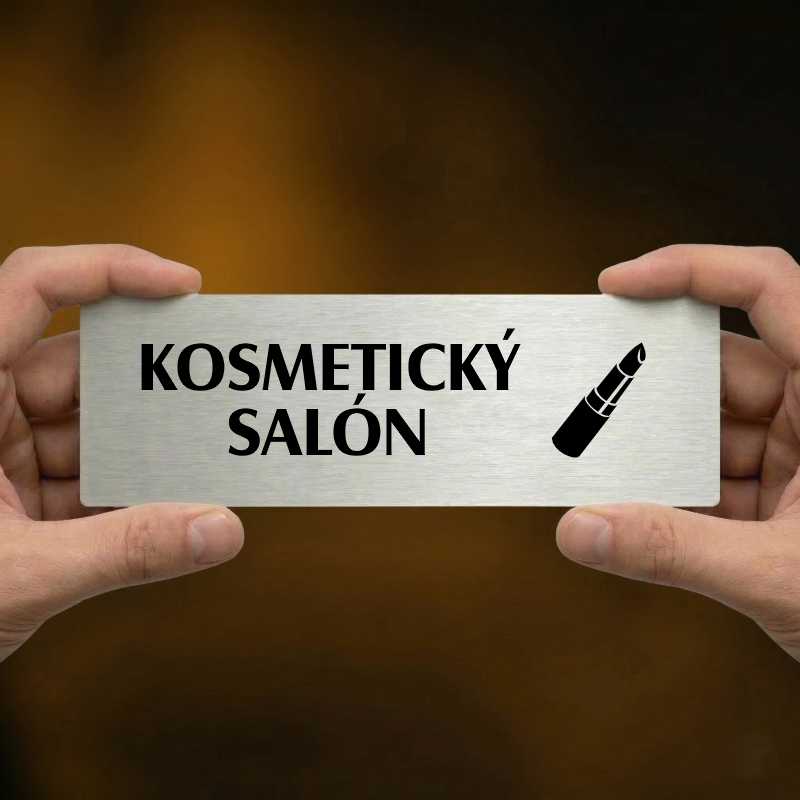 Kosmetický salón, 240x79mm, stříbrná popiska