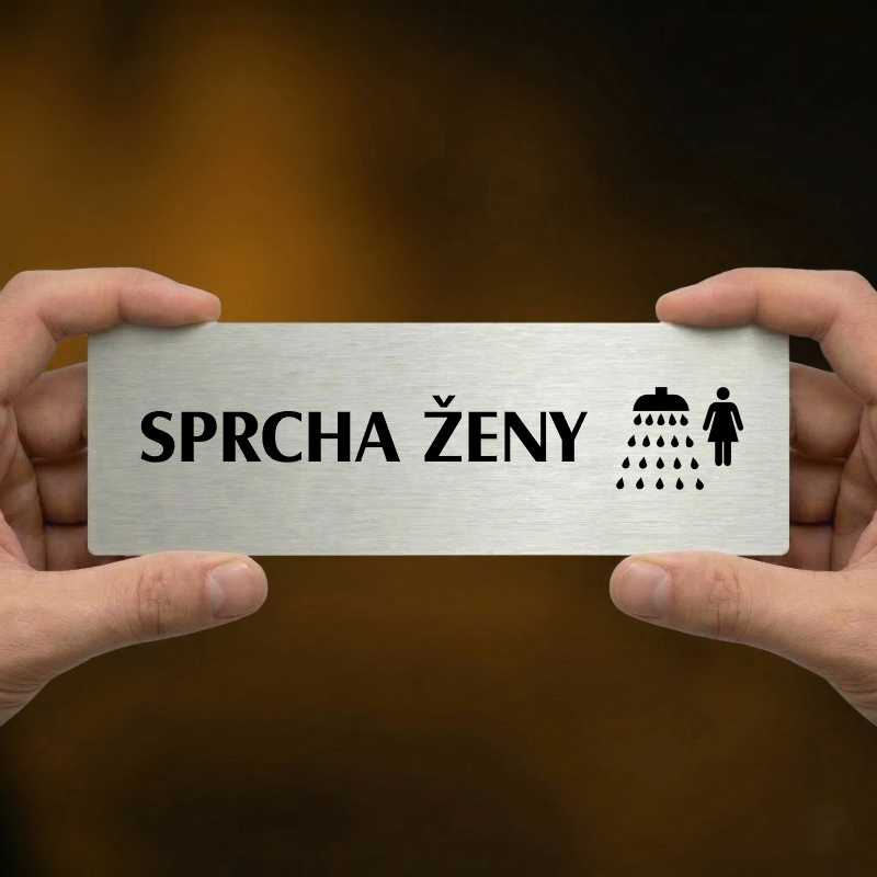Sprcha ženy, 240x79mm, zlatá popiska 