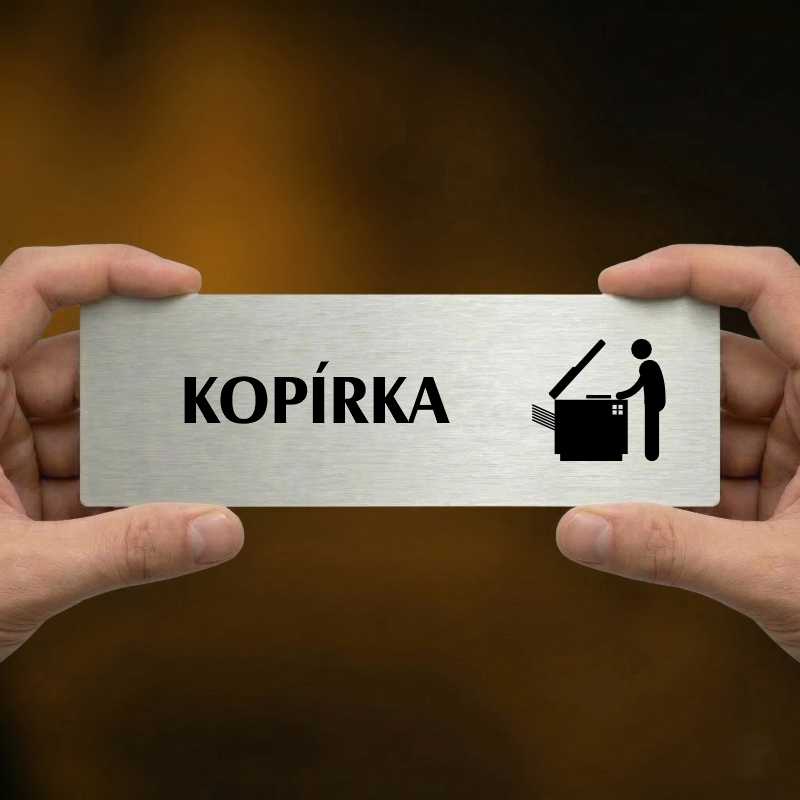 Kopírka, 240x79mm, zlatá popiska s dvojtým rámečkem