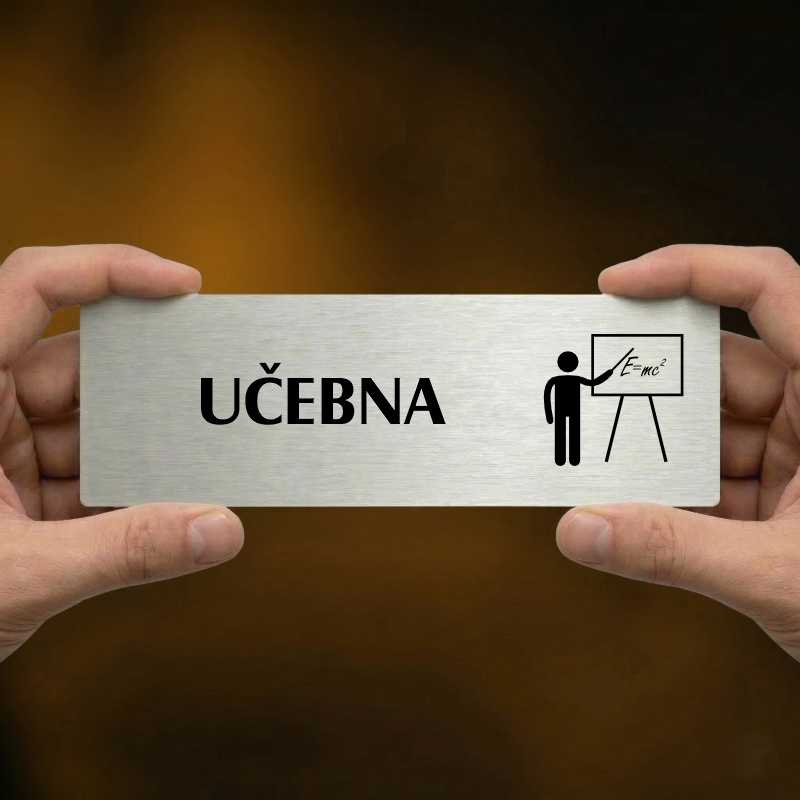 Učebna, 240x79mm, zlatá popiska 