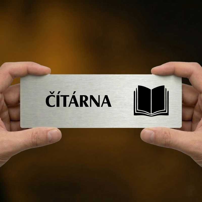 Čítárna, 240x79mm, stříbrná popiska 