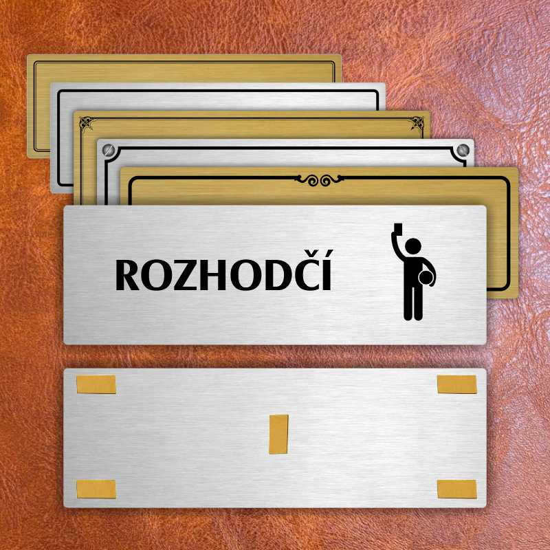 Rozhodčí, 240x79mm, stříbrná popiska 