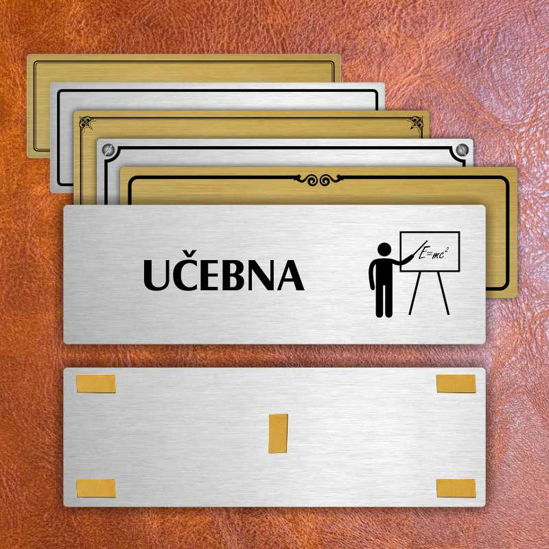 Učebna, 240x79mm, zlatá popiska 